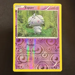Espurr - 42/106 - Flashfire - Pokemon - Common Reverse Holo - Played - Image 1