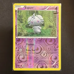 Espurr - 42/106 - Flashfire - Pokemon - Common Reverse Holo - Played - Image 3