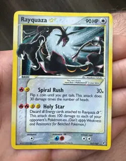 Rayquaza Star 107/107 EX Deoxys English Pokemon Card - Image 1