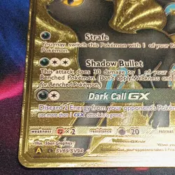 Pokemon Umbreon GX Ultra Rare Full Art Gold Foil Card SV69/SV94 200 HP - Image 2
