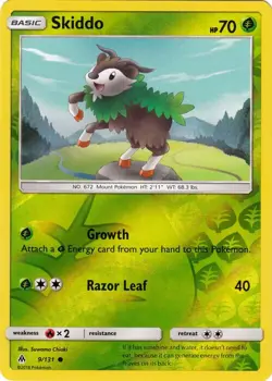 Pokemon - Skiddo - 9/131 - Reverse Holo - Forbidden Light - NM/M - Image 1