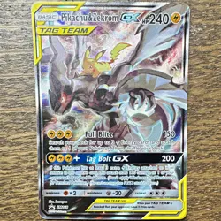Pokemon Pikachu & Zekrom GX SM168 SM Black Star Promo Holo near mint - Image 1