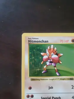 Pokemon Hitmonchan 7/102 Base Set Unlimited Holo Rare Shadowless - Image 3