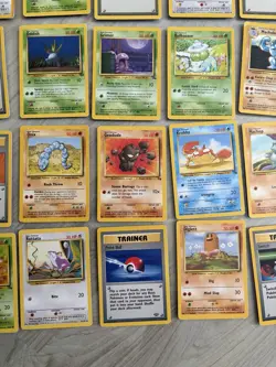 Pokemon TCG Mixed Lot (29) Base Set/Jungle/Fossil Trainers Eng Abra/Bulbasaur - Image 4