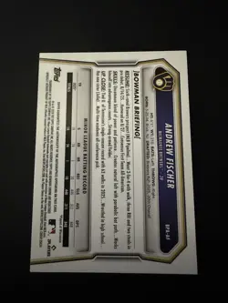 2026 Bowman 1st Andrew Fischer 50/50 Gold Paper Auto - Image 2
