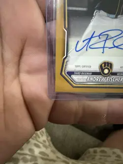 2026 Bowman 1st Andrew Fischer 50/50 Gold Paper Auto - Image 5