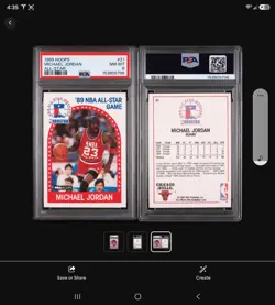 1989-90 NBA Hoops - All-Star Game Michael Jordan #21 PSA GRADED 8 - Image 1