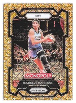 2024 Panini Prizm Monopoly - Isabelle Harrison #36 Gold Millionaire Shimmer /500 - Image 1