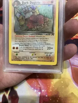 PSA 8 NM-MT Dark Dugtrio 6/82 Holo WOTC 2000 Pokemon Team Rocket - Image 2