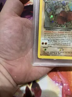 PSA 8 NM-MT Dark Dugtrio 6/82 Holo WOTC 2000 Pokemon Team Rocket - Image 3