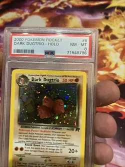 PSA 8 NM-MT Dark Dugtrio 6/82 Holo WOTC 2000 Pokemon Team Rocket - Image 5