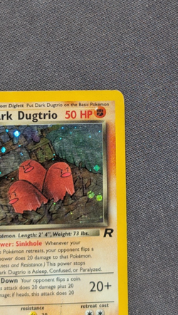 Vintage Pokemon TCG - Team Rocket - Unlimited Dark Dugtrio 6/82 Holo: MP (SWIRL) - Image 3