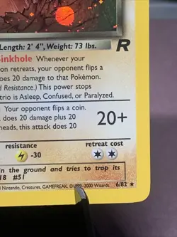 Pokemon TCG Dark Dugtrio 6/82 Team Rocket Holo Rare VTG WOTC 2000 LP - Image 4