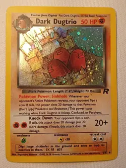 Pokemon TCG - Dark Dugtrio 6/82 Team Rocket Holo - Very Lightly Played - Image 1