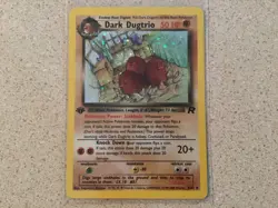Pokemon Team Rocket 1st Edition Dark Dugtrio 6/82 Team Rocket Holo Rare - Image 1