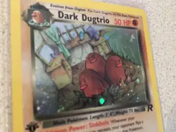 Pokemon Team Rocket 1st Edition Dark Dugtrio 6/82 Team Rocket Holo Rare - Image 4