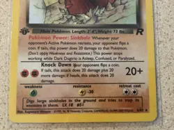 Pokemon Team Rocket 1st Edition Dark Dugtrio 6/82 Team Rocket Holo Rare - Image 5