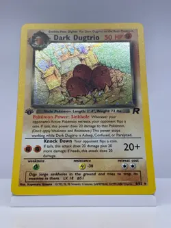 Dark Dugtrio 6/82 2000 Team Rocket 1st Edition Holo Rare Pokemon Card - Image 2