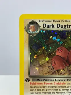 Dark Dugtrio 6/82 2000 Team Rocket 1st Edition Holo Rare Pokemon Card - Image 3