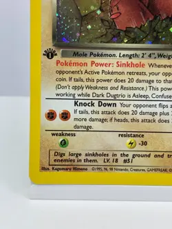 Dark Dugtrio 6/82 2000 Team Rocket 1st Edition Holo Rare Pokemon Card - Image 5