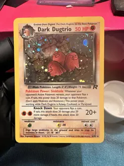 Dark Dugtrio 6/82 Pokemon Team Rocket Holo Rare, Unlimited NM Condition - Image 1