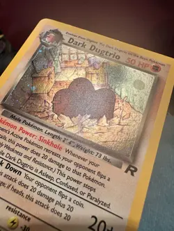 Dark Dugtrio 6/82 Pokemon Team Rocket Holo Rare, Unlimited NM Condition - Image 2