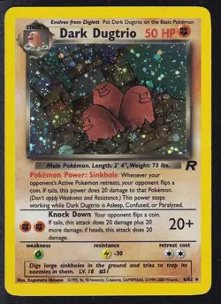 Pokemon Dark Dugtrio 6/82 Holo Rare Team Rocket - Image 1