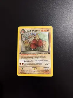 Pokemon Card TCG Dark Dugtrio 1st Edition Holo Rare 6/82 Team Rocket - Image 1
