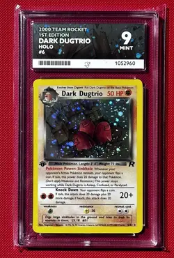 2000 Pokemon Team Rocket First Edition Dark Dugtrio Holo #6/82 ACE 9 (Low Pop) - Image 1