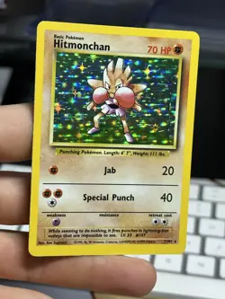Hitmonchan 7/102 1999 8/130 Base Set 2 2000 Vintage Pokemon Card Lot WOTC - Image 3