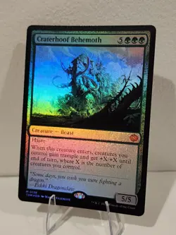 FOIL Craterhoof Behemoth MTG Tarkir: Dragonstorm TDM 0138 NM/M - Image 1