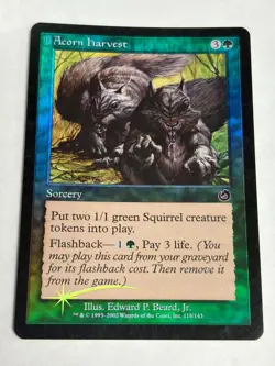 Acorn Harvest MTG FOIL Torment NM/LP - Image 2