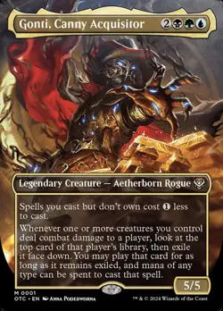 Gonti, Canny Acquisitor - Outlaws Of Thunder Junction Borderless Regular MTG-NM - Image 1