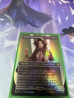 MTG Final Fantasy English Aerith Gainsborough Borderless 0374 Foil - Image 1