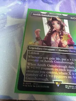 MTG Final Fantasy English Aerith Gainsborough Borderless 0374 Foil - Image 2