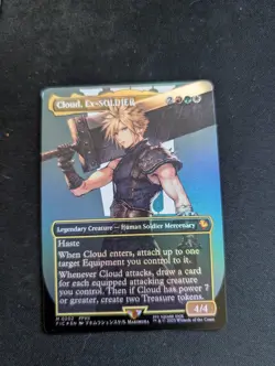 Cloud, Ex-SOLDIER (Borderless) 202 Commander: FINAL FANTASY Foil MTG - Image 1