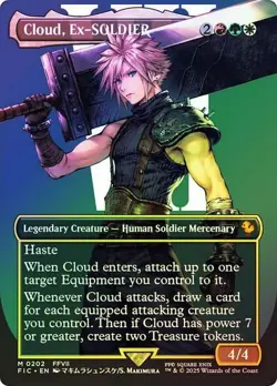 MTG Cloud, Ex-SOLDIER FIC 202 **FOIL BORDERLESS** - Final Fantasy Commander - Image 1