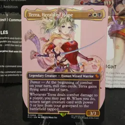MTG Terra Herald of Hope 204 Borderless Regular Commander: Final Fantasy FIC - Image 2