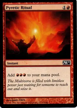 MTG: Magic 2011: Pyretic Ritual: Lightly Played Condition - Image 1