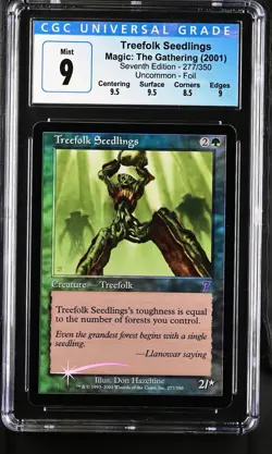 TREEFOLK SEEDLINGS 7th Edition Foil CGC 9 Mint MTG [Nostalgium] - Image 1