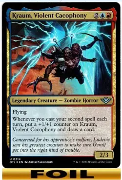 1x - Kraum, Violent Cacophony - FOIL - Outlaws of Thunder Junction - UC NM MTG - Image 1