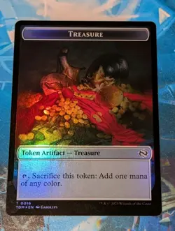 MTG *FOIL * Tarkir : Dragonstorm Token ZOMBIE DRUID ** TREASURE NM - Image 2
