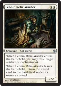 1x Leonin Relic-Warder - Foil Heavy Play MTG Magic - Kid Icarus - - Image 1