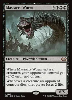 Magic The Gathering MTG MASSACRE WURM Duskmourn House of Horror NM Near Mint - Image 1