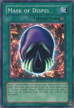 Mask of Dispel LON-017 Super Rare 1st Edition Yugioh HP - Image 1