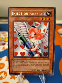 Yu-Gi-Oh! Konami Injection Fairy Lily LOD-100 Legacy of Darkness Secret Foil Unl - Image 1
