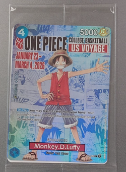 Monkey D. Luffy P-055 One Piece College Basketball US Voyage Promo Card SEALED - Image 1