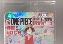 Monkey D. Luffy P-055 One Piece College Basketball US Voyage Promo Card SEALED - Image 3