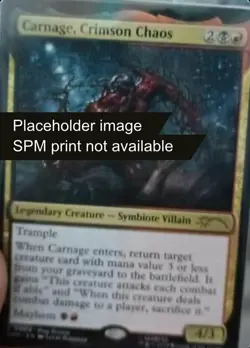 x1 Carnage, Crimson Chaos R MTG Marvel's Spider-Man M/NM, English - Image 1