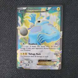 Pokemon TCG Thundurus-EX Roaring Skies 98/108 Holo Full Art 1st Edition - Image 1